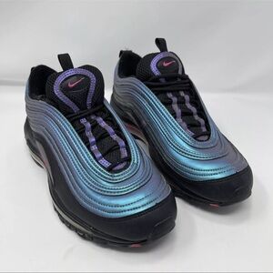 Nike Air Max 97' LX Throwback Future Shoes 6.5Y Black Blue AV1165-001 Metallic